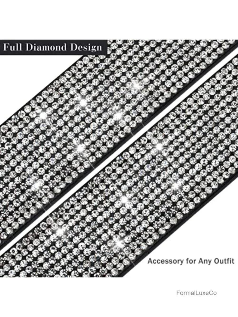 Rhinestone Belt for Women - Sparkly Diamond Belt - Ladies Glitter Belt